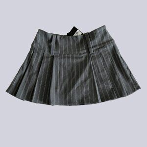 NEW Grey Pinstripe Micro Pleated Skort